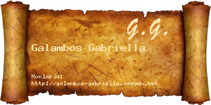 Galambos Gabriella névjegykártya