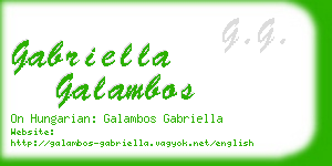 gabriella galambos business card